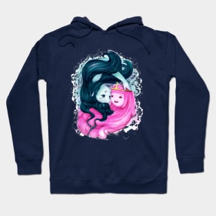 Princess Bubblegum and Marceline the Vampire Queen / Bubbline (Adventure Time fan art) Hoodie